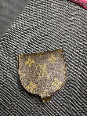 Louis Vuitton Brown and Gold Monogram Coin Case